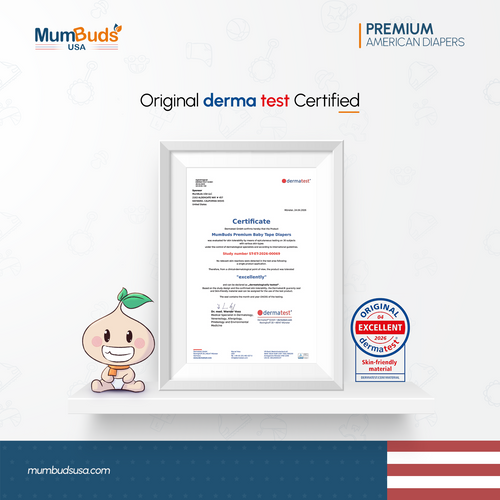 MumBuds USA ZIPLOCK PACK Ultrathin Baby Diapers Size-3 Medium (7–12 kg) – 40 pcs Tape Style